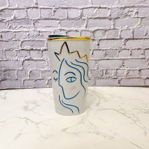 Starbucks 2017 Anniversary Gold Crown Mermaid Siren 10 Oz Travel Tumbler Mug